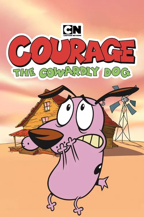Poster van Courage, het bange hondje