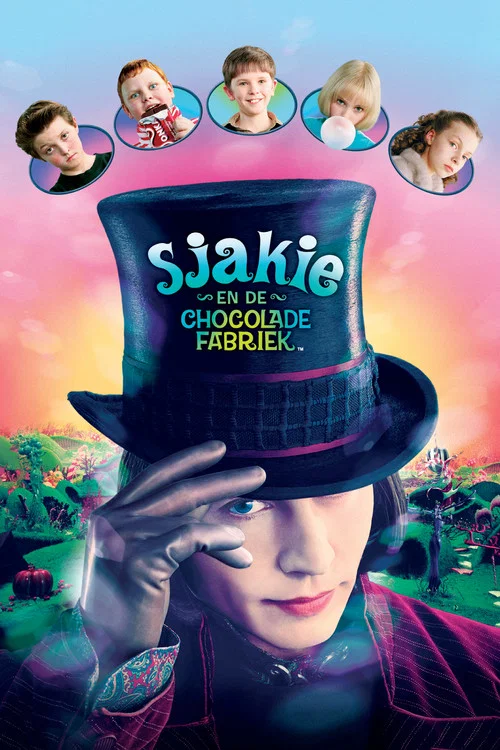 Poster van Sjakie en de Chocoladefabriek